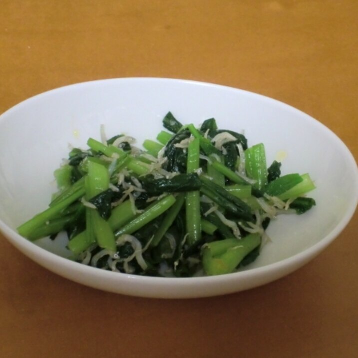 小松菜としらすの和え物 常備菜 レシピ 作り方 By ホシりんご 楽天レシピ